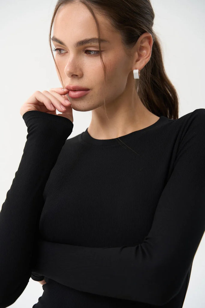 Black long sleeved bodysuit